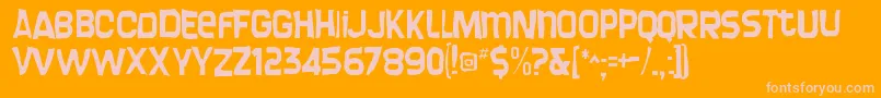 Screengemgaunt Font – Pink Fonts on Orange Background