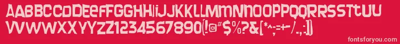 Screengemgaunt Font – Pink Fonts on Red Background