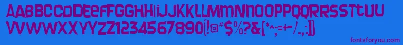 Screengemgaunt Font – Purple Fonts on Blue Background