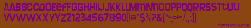 Screengemgaunt Font – Purple Fonts on Brown Background