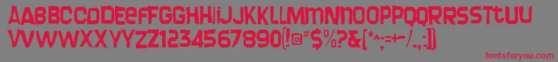 Screengemgaunt Font – Red Fonts on Gray Background