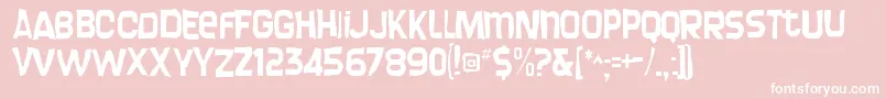 Screengemgaunt Font – White Fonts on Pink Background