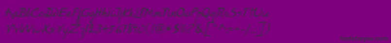 P22RodinRegular Font – Black Fonts on Purple Background