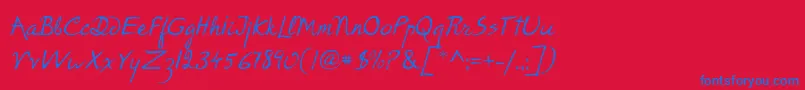 P22RodinRegular Font – Blue Fonts on Red Background