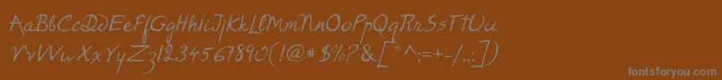 P22RodinRegular Font – Gray Fonts on Brown Background