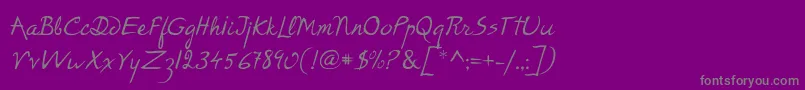 P22RodinRegular-Schriftart – Graue Schriften auf violettem Hintergrund