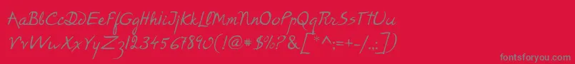 P22RodinRegular Font – Gray Fonts on Red Background