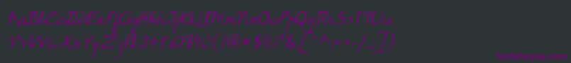 P22RodinRegular Font – Purple Fonts on Black Background