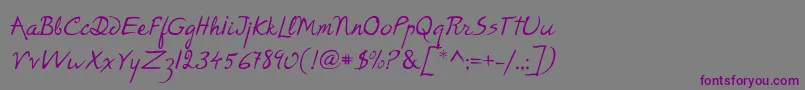 P22RodinRegular Font – Purple Fonts on Gray Background