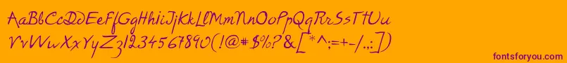 P22RodinRegular Font – Purple Fonts on Orange Background