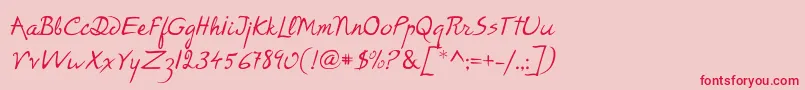 P22RodinRegular Font – Red Fonts on Pink Background