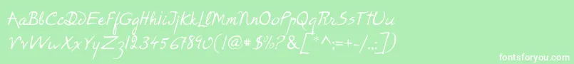P22RodinRegular Font – White Fonts on Green Background
