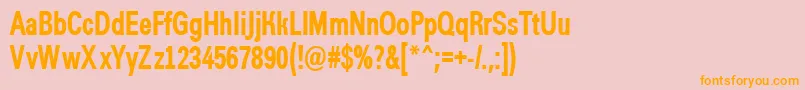 AGroticcnBold Font – Orange Fonts on Pink Background