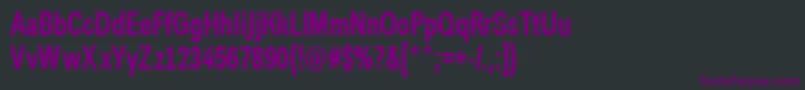 Czcionka AGroticcnBold – fioletowe czcionki na czarnym tle