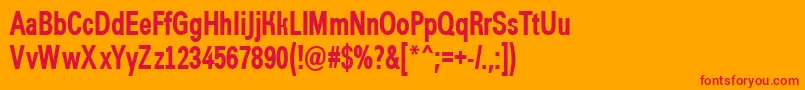AGroticcnBold Font – Red Fonts on Orange Background