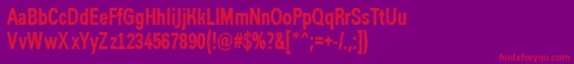 Шрифт AGroticcnBold – красные шрифты на фиолетовом фоне