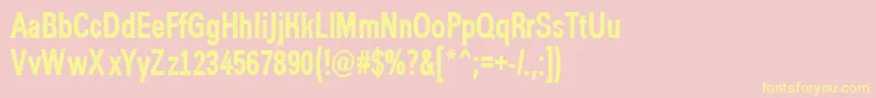 AGroticcnBold-Schriftart – Gelbe Schriften auf rosa Hintergrund