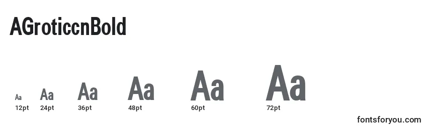 AGroticcnBold Font Sizes