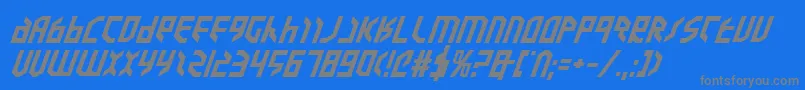 Valkyrieebi Font – Gray Fonts on Blue Background