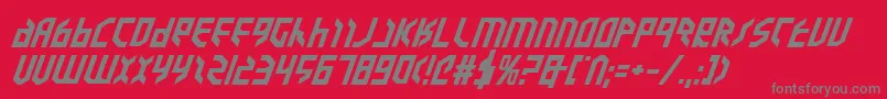 Valkyrieebi Font – Gray Fonts on Red Background