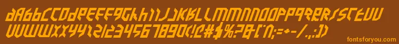Valkyrieebi Font – Orange Fonts on Brown Background