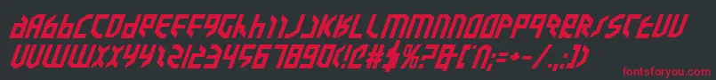 Valkyrieebi Font – Red Fonts on Black Background