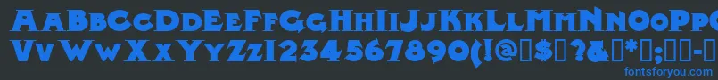 Midlrn Font – Blue Fonts on Black Background