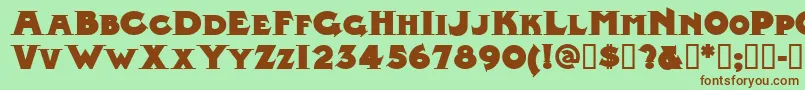 Midlrn Font – Brown Fonts on Green Background