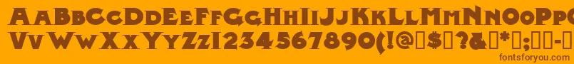 Midlrn Font – Brown Fonts on Orange Background