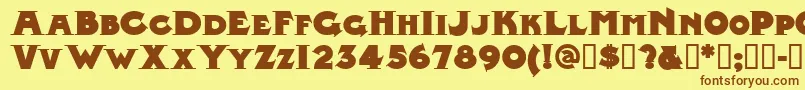 Midlrn Font – Brown Fonts on Yellow Background