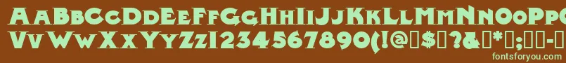 Midlrn Font – Green Fonts on Brown Background