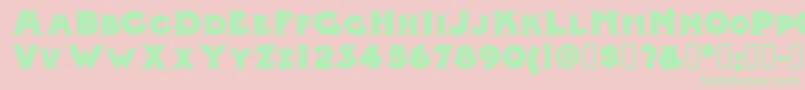 Midlrn Font – Green Fonts on Pink Background