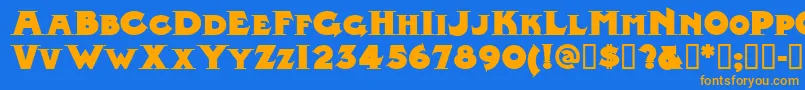 Midlrn Font – Orange Fonts on Blue Background