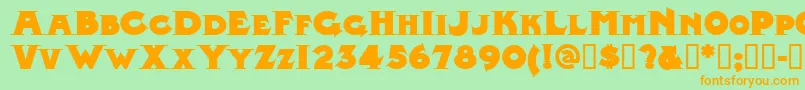 Midlrn Font – Orange Fonts on Green Background