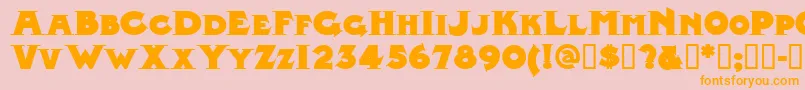 Midlrn Font – Orange Fonts on Pink Background
