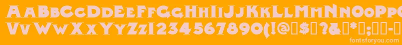 Midlrn Font – Pink Fonts on Orange Background