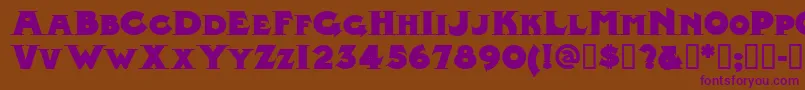 Midlrn Font – Purple Fonts on Brown Background