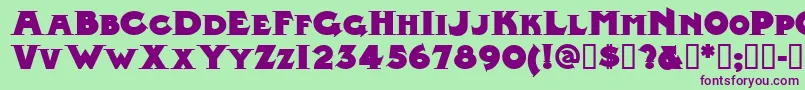 Midlrn Font – Purple Fonts on Green Background