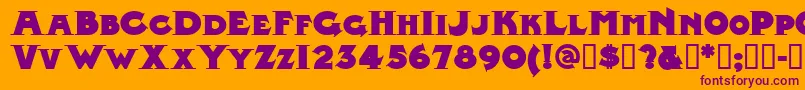 Midlrn Font – Purple Fonts on Orange Background