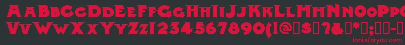 Midlrn Font – Red Fonts on Black Background