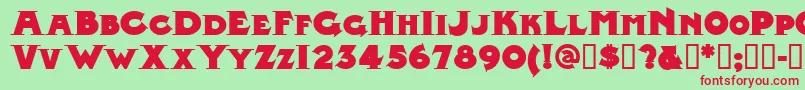 Midlrn Font – Red Fonts on Green Background