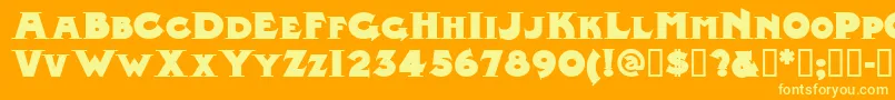 Midlrn Font – Yellow Fonts on Orange Background