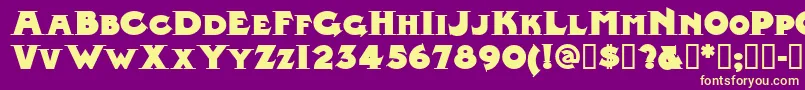 Midlrn Font – Yellow Fonts on Purple Background