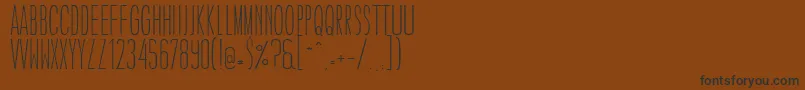 CaledoLightWebfont-Schriftart – Schwarze Schriften auf braunem Hintergrund
