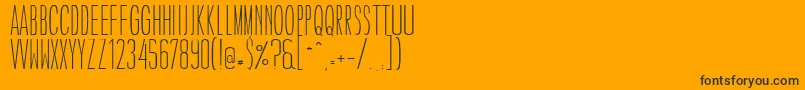 Шрифт CaledoLightWebfont – чёрные шрифты на оранжевом фоне