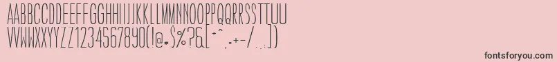 CaledoLightWebfont-fontti – mustat fontit vaaleanpunaisella taustalla