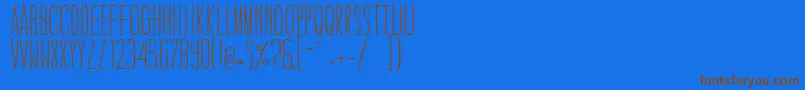 CaledoLightWebfont Font – Brown Fonts on Blue Background