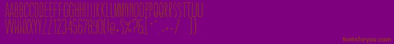 CaledoLightWebfont-Schriftart – Braune Schriften auf violettem Hintergrund