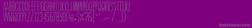 Fonte CaledoLightWebfont – fontes cinzas em um fundo violeta