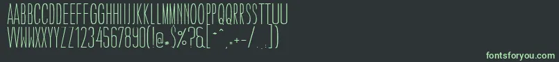 CaledoLightWebfont Font – Green Fonts on Black Background